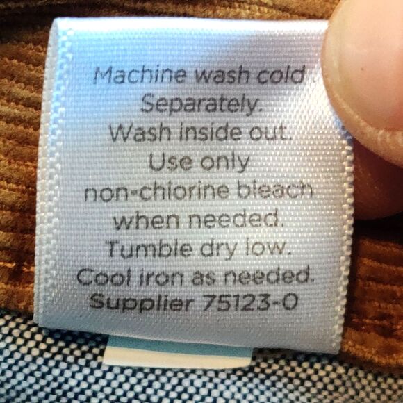 JC Penney (jcp) Corduroy Pants Men's TAG 36X32 (36x30) Slim Straight Brown Tan - Picture 8 of 14